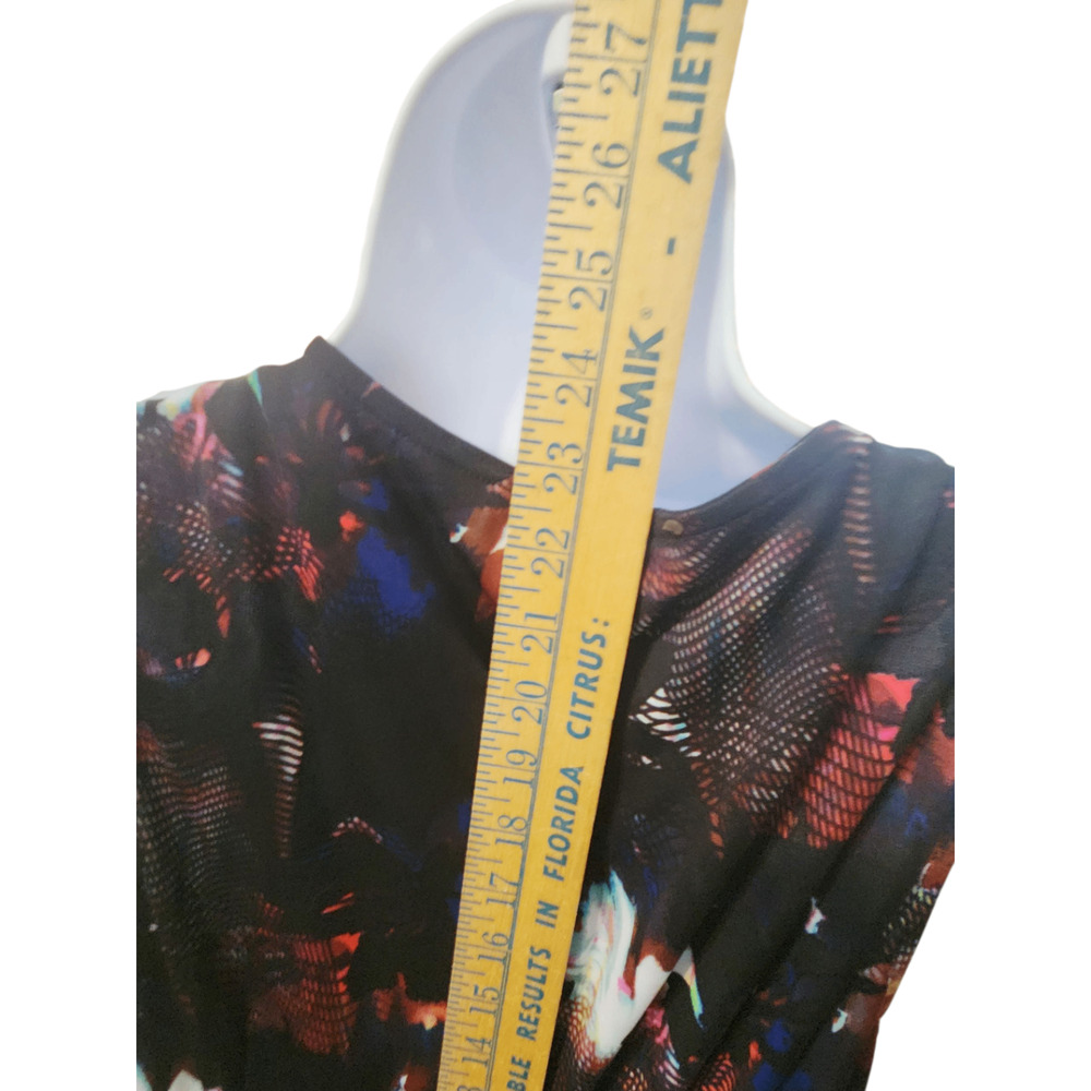 Robert Rodriguez Women's Top Large Black Floral Cowl Neck Sleeveless - Picture 3 of 5
